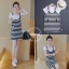 เสื้อผ้าเกาหลี พร้อมส่ง เอี้ยมสายเดี่ยว กับ เสื้อตัวในสีขาว