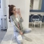 เสื้อผ้าเกาหลี พร้อมส่ง เสื้องานกระดุมที่เอว