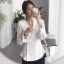 เสื้อเกาหลี พร้อมส่ง เสื้อกระดุมเฉียงหน้า