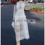 เดรสผ้าลูกไม้ พร้อมส่ง เดรสยาว ผ้าลูกไม้ สีขาวสุดหรู