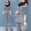 เสื้อผ้าเกาหลี พร้อมส่ง ชุดเซ็ทเสื้อ+กางเกง ผ้าทอ