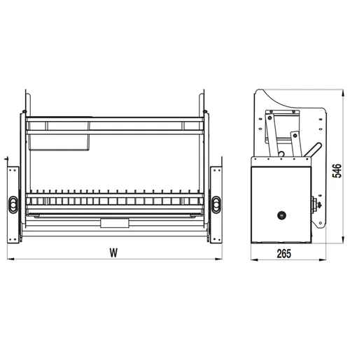 HAFELE ชุดตู้ติดผนังระบบดึงลง 504.71.146